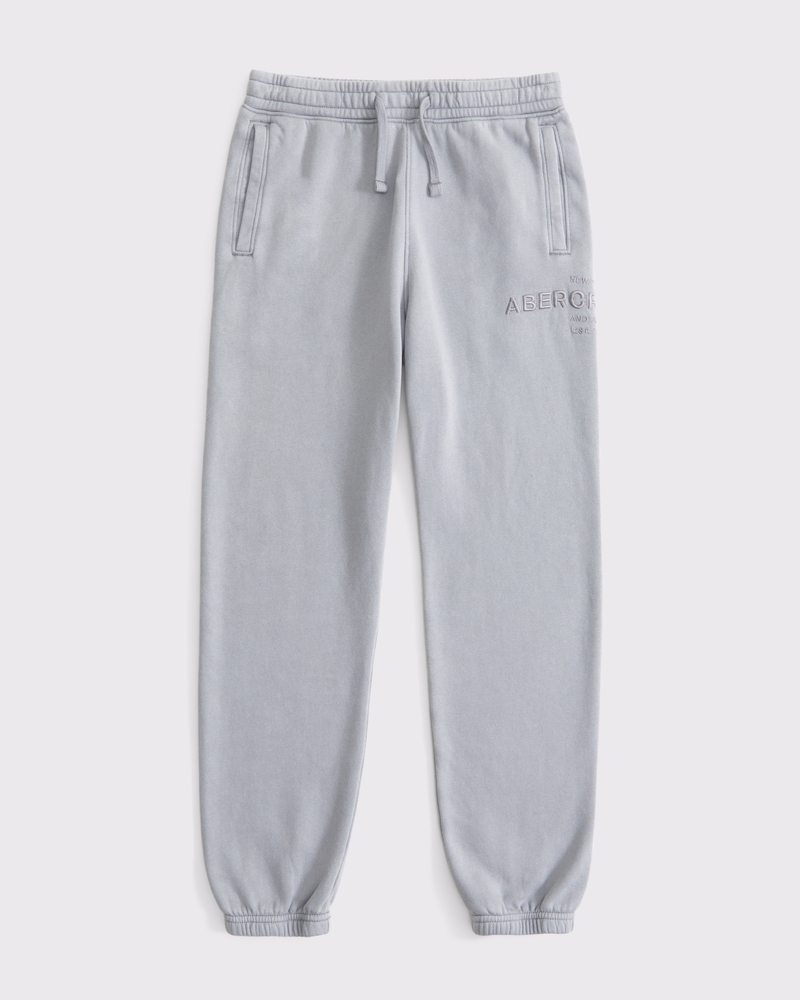 washed logo loose sweatpants