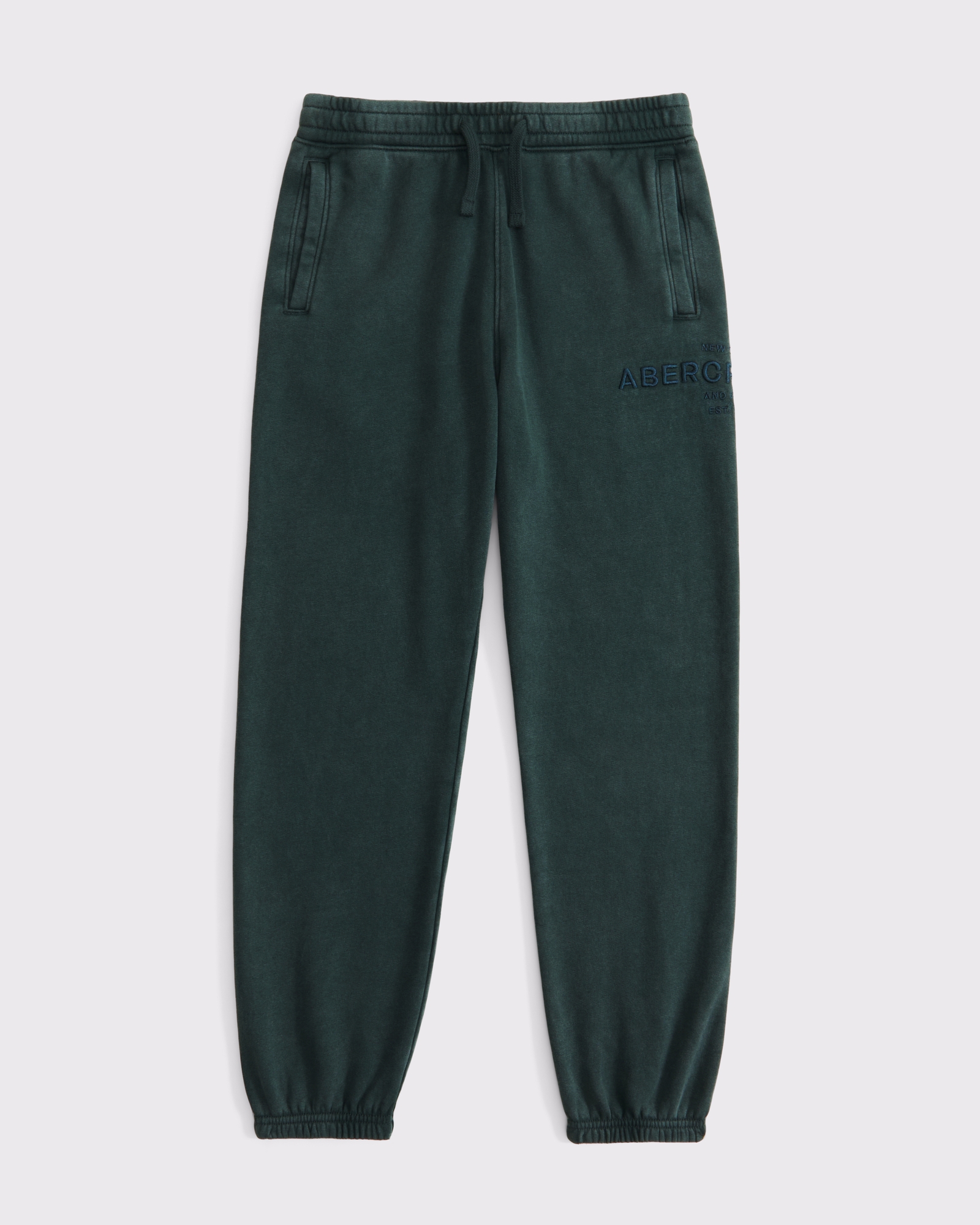 washed logo loose sweatpants