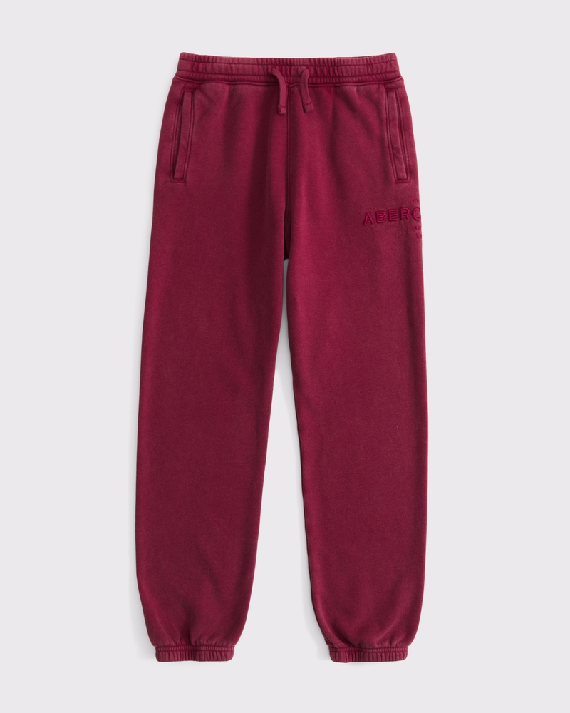 washed logo loose sweatpants