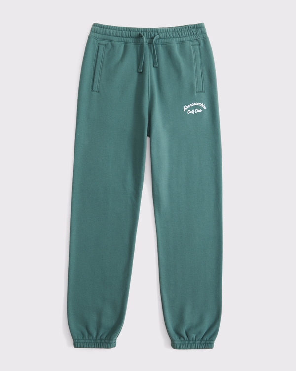 abercrombie golf club loose cinched sweatpants, Deep Sage view 1