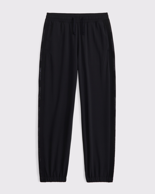 ypb logo tape sweatpants, Black view 1
