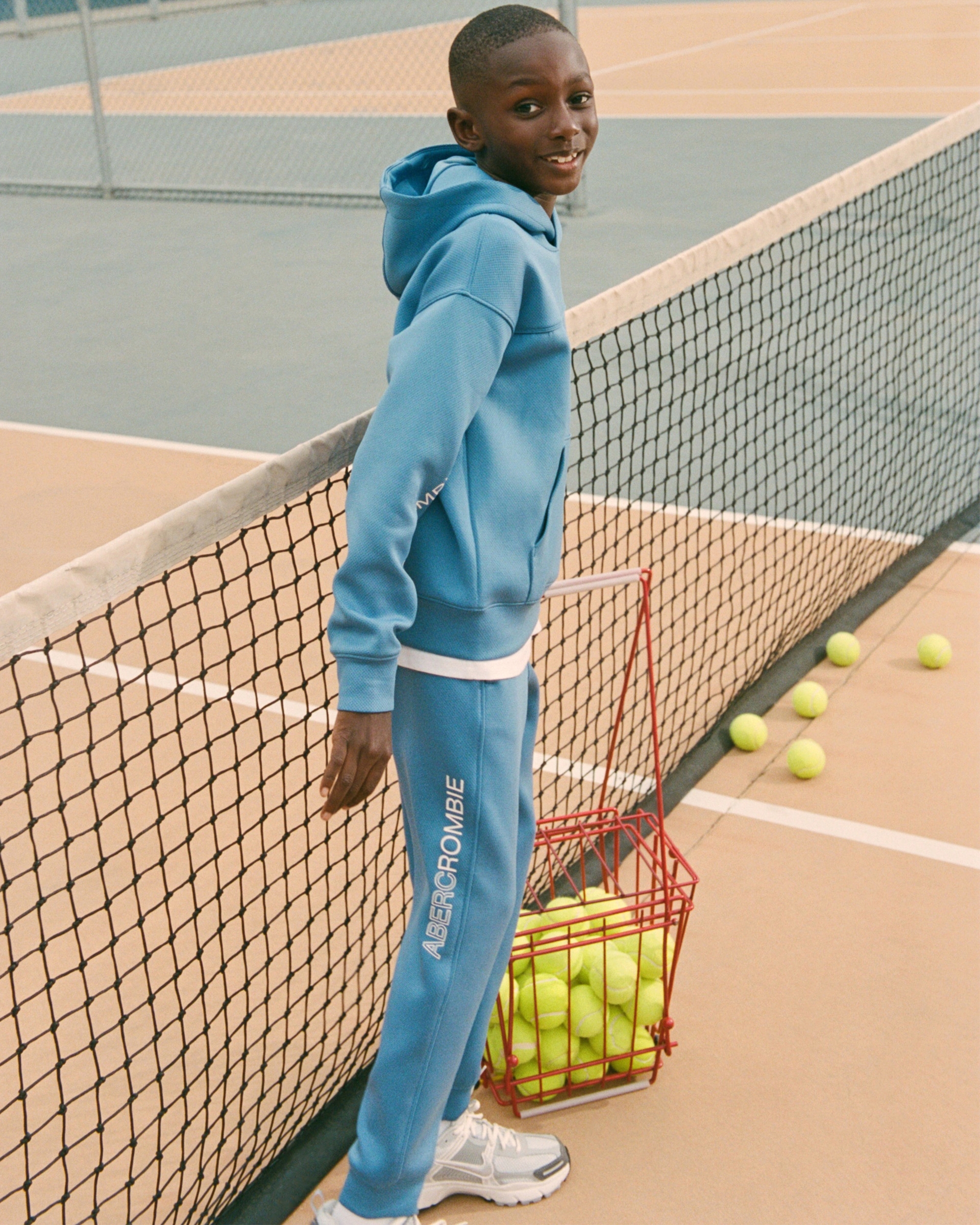 Abercrombie & Fitch Kids' Ypb Textured Joggers In Blue