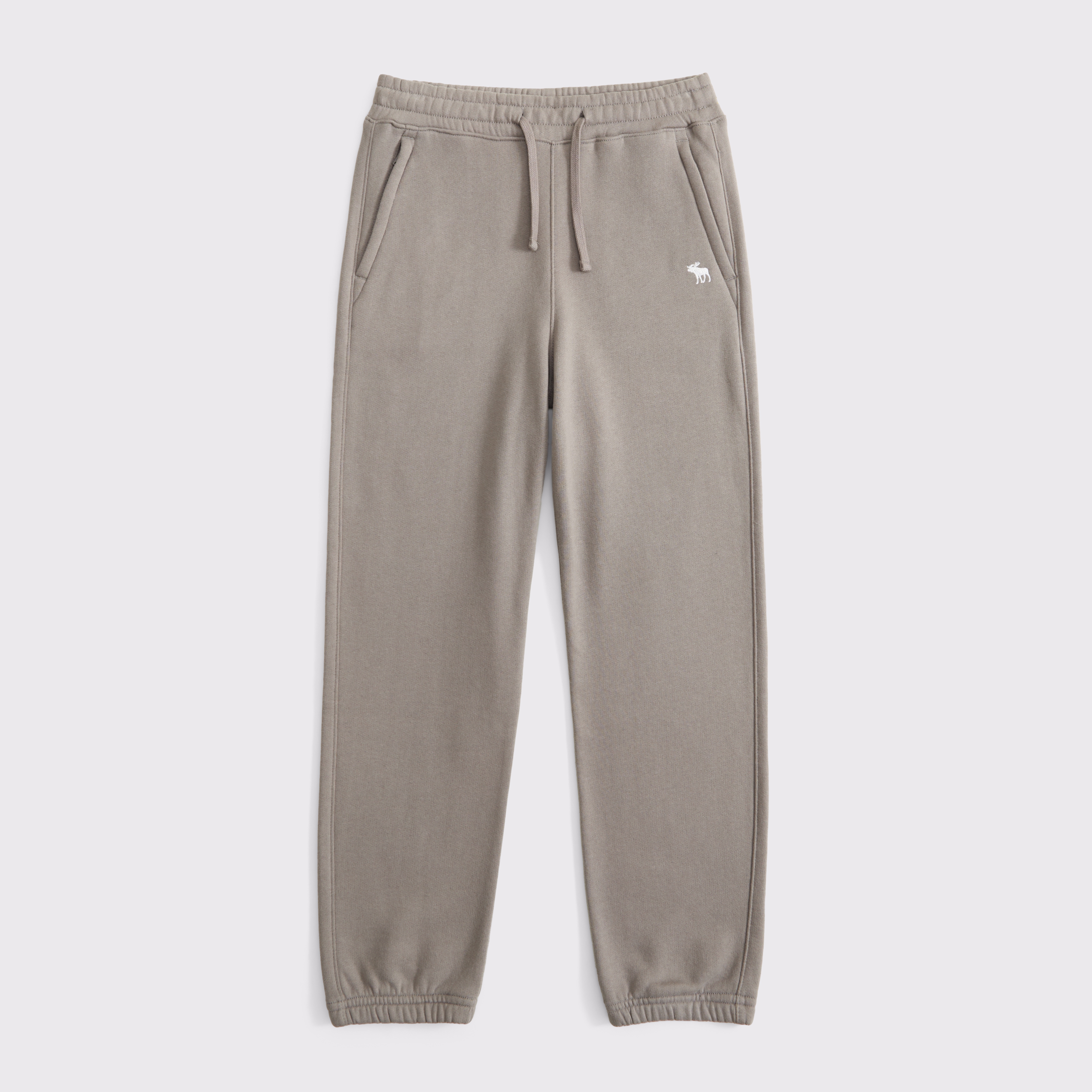 Abercrombie & Fitch Kids' Essential Icon Zip Pocket Sweatpants In Gray