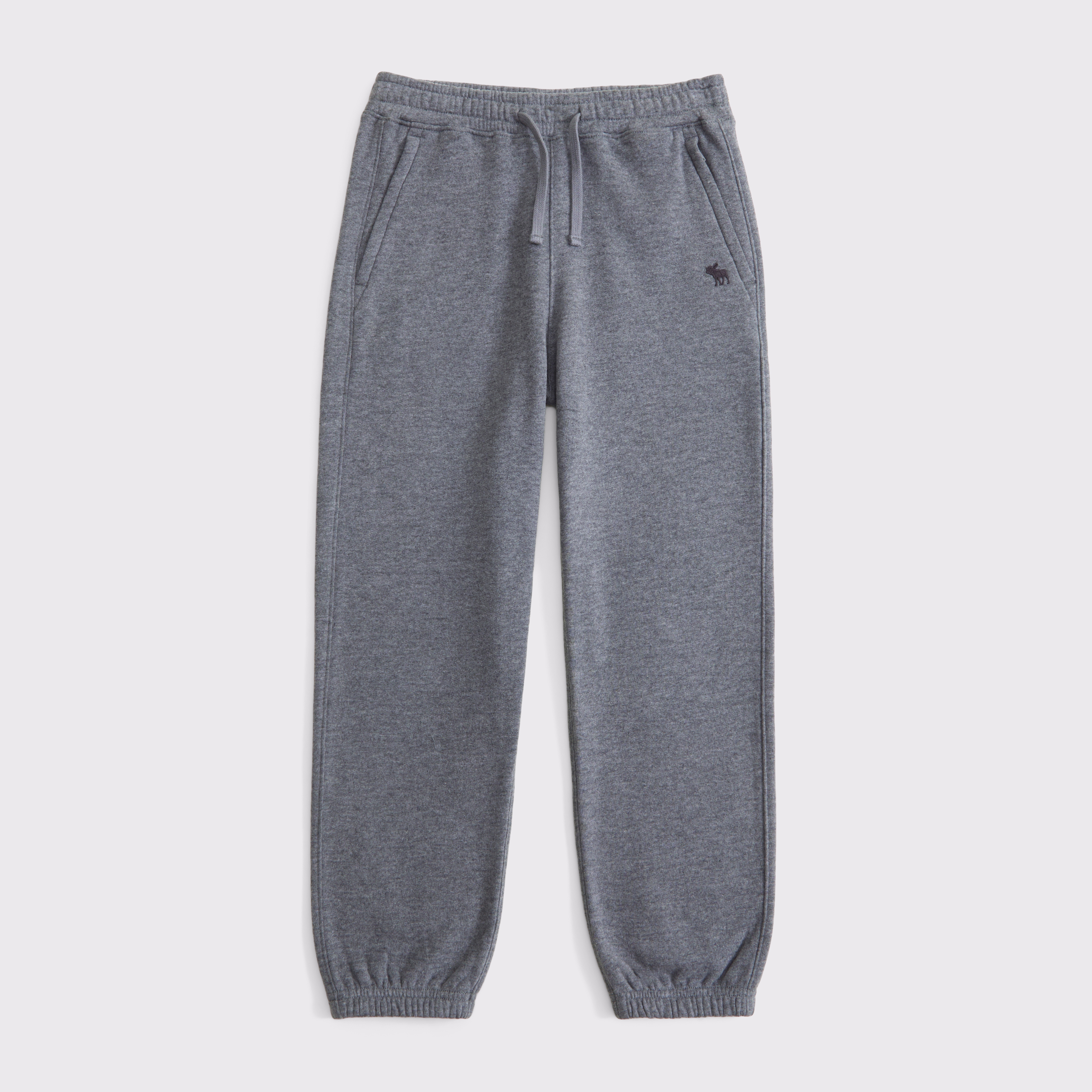 Abercrombie & Fitch Kids' Essential Icon Zip Pocket Sweatpants In Gray
