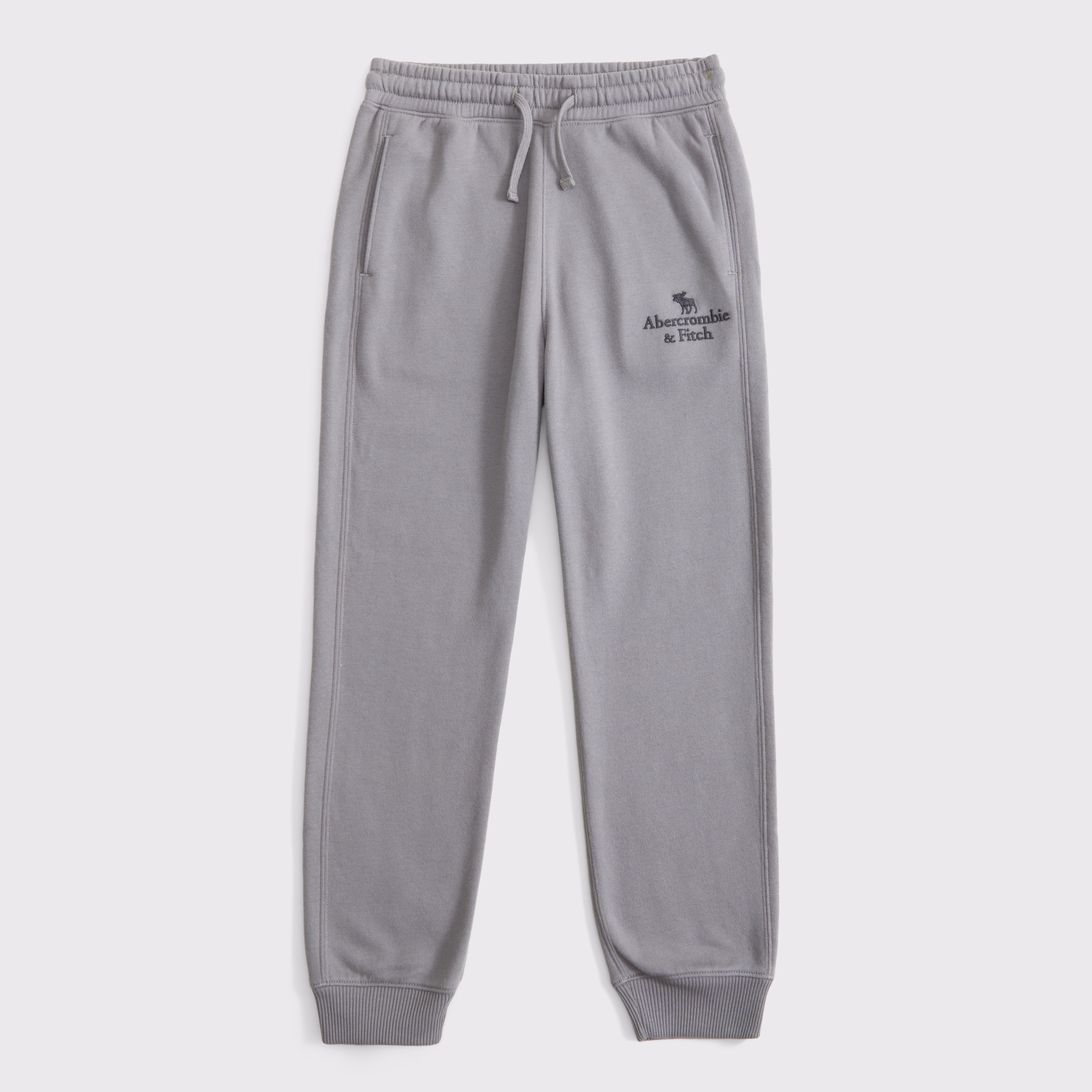 Abercrombie & Fitch Kids' Logo Joggers In Gray