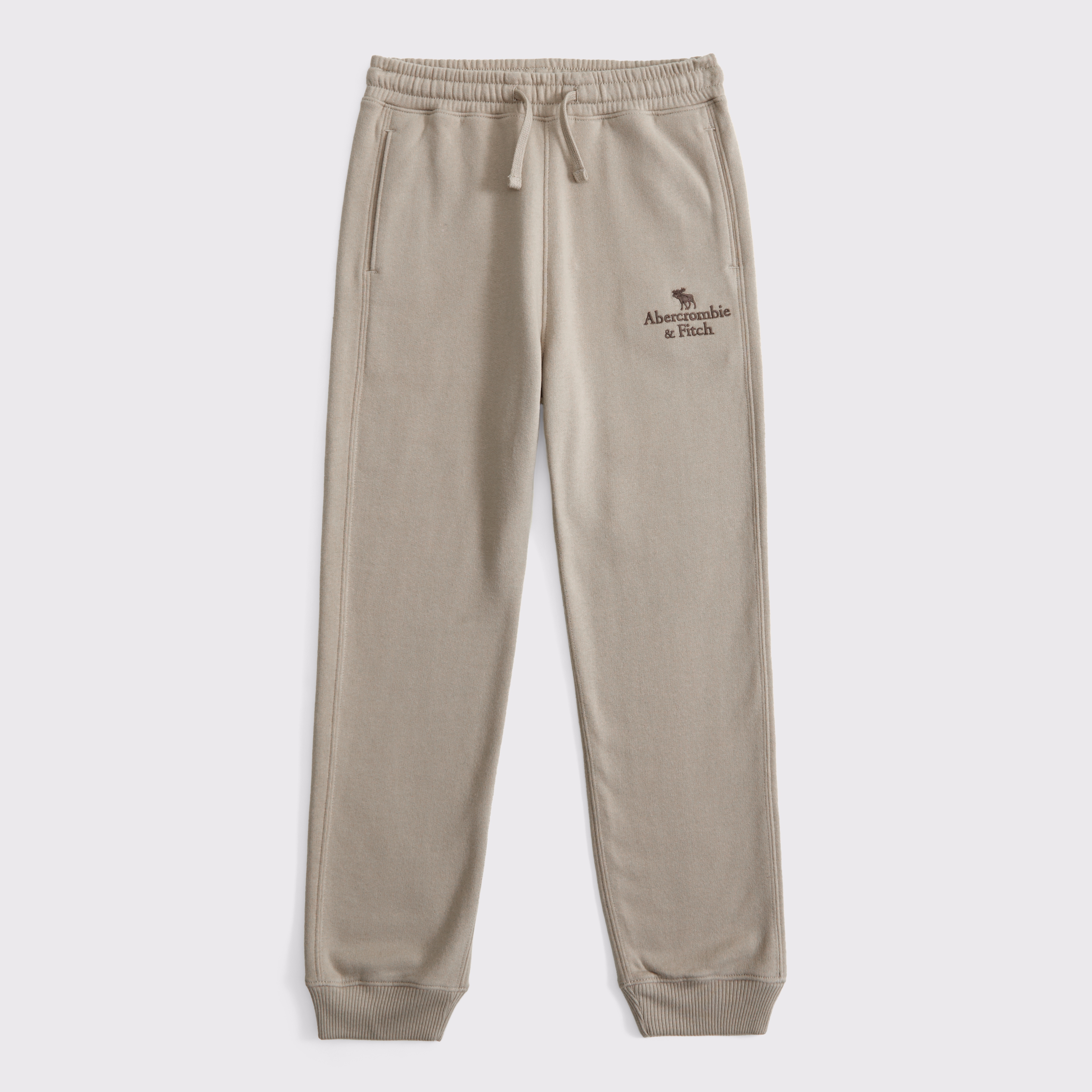 Abercrombie & Fitch Kids' Logo Joggers In Brown