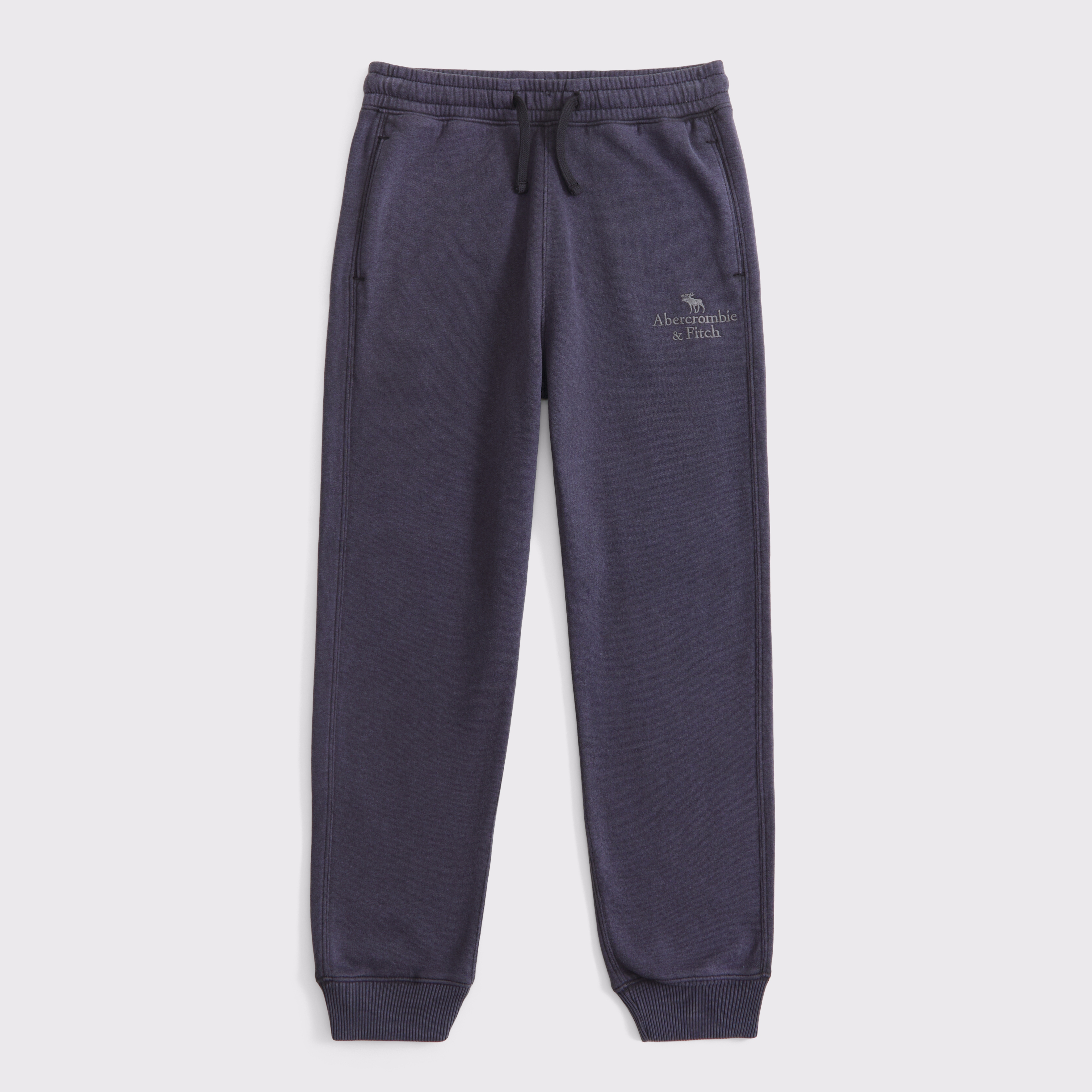 Abercrombie & Fitch Kids' Logo Joggers In Gray