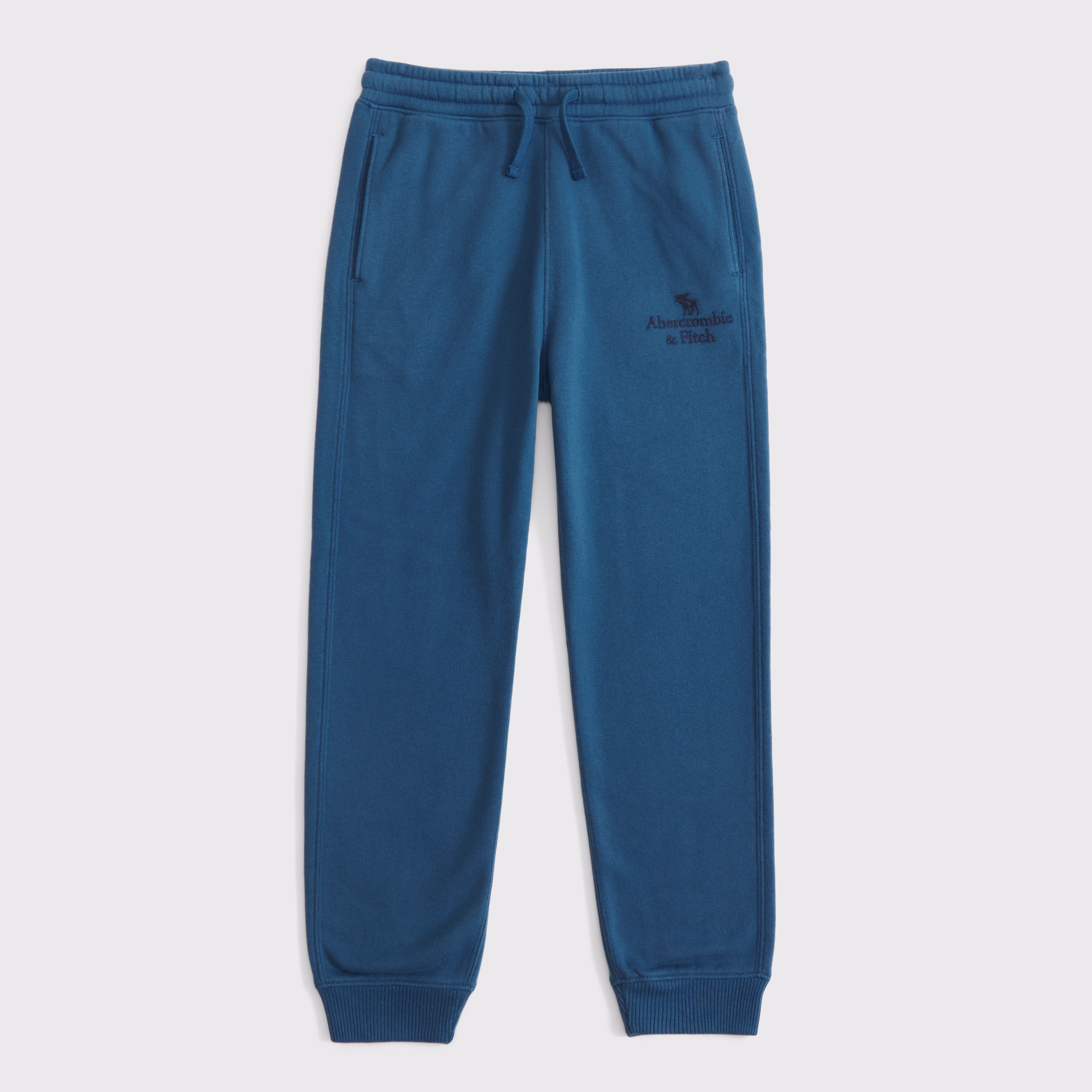 Abercrombie & Fitch Kids' Logo Joggers In Blue