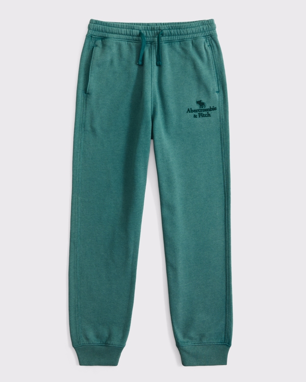 logo joggers, Teal Green view 1