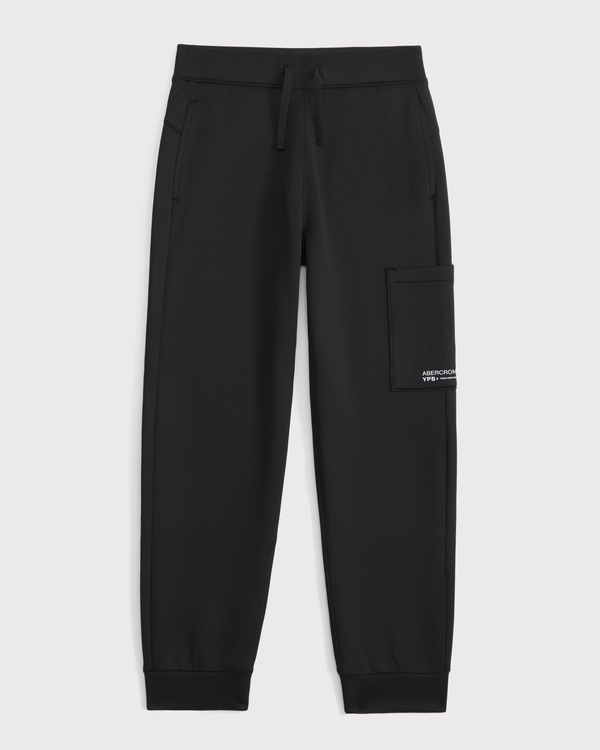 ypb textured utility joggers, Black view 1