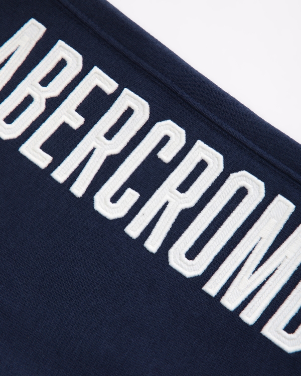 logo baggy open-hem sweatpants, Deep Blue view 2