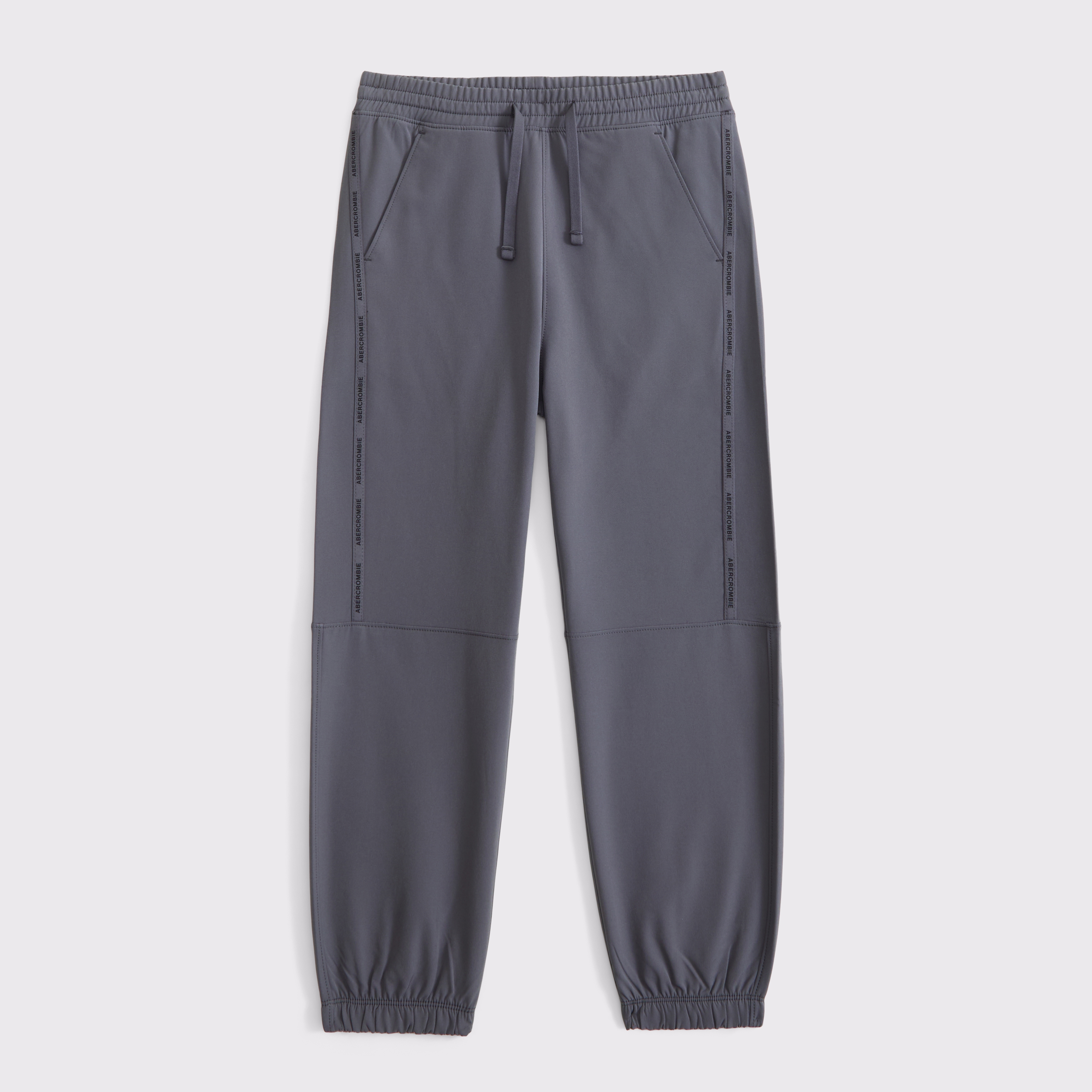 Abercrombie & Fitch Kids' Ypb Cozy-lined Logo Tape Sweatpants In Gray
