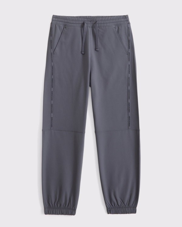 ypb cozy-lined logo tape sweatpants, Med Grey Flat view 1