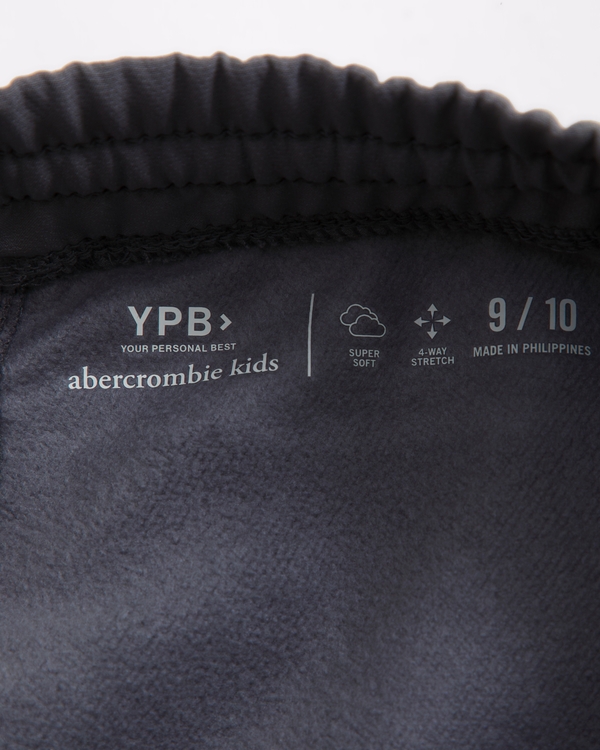 ypb cozy-lined logo tape sweatpants, Med Grey Flat view 2