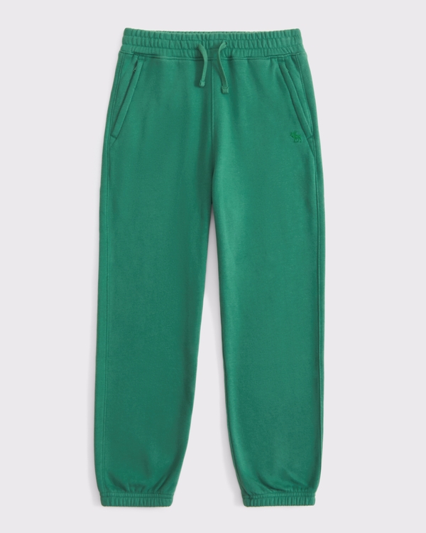 essential icon zip pocket sweatpants, Pine Green view 1