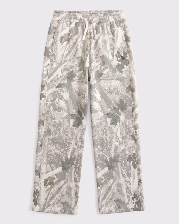 essential icon baggy open-hem sweatpants, Camo view 1
