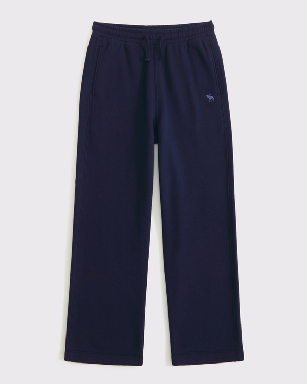 essential icon baggy open-hem sweatpants, Navy view 1