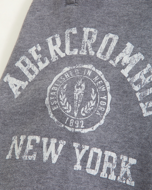 logo baggy open-hem sweatpants, Gray view 2