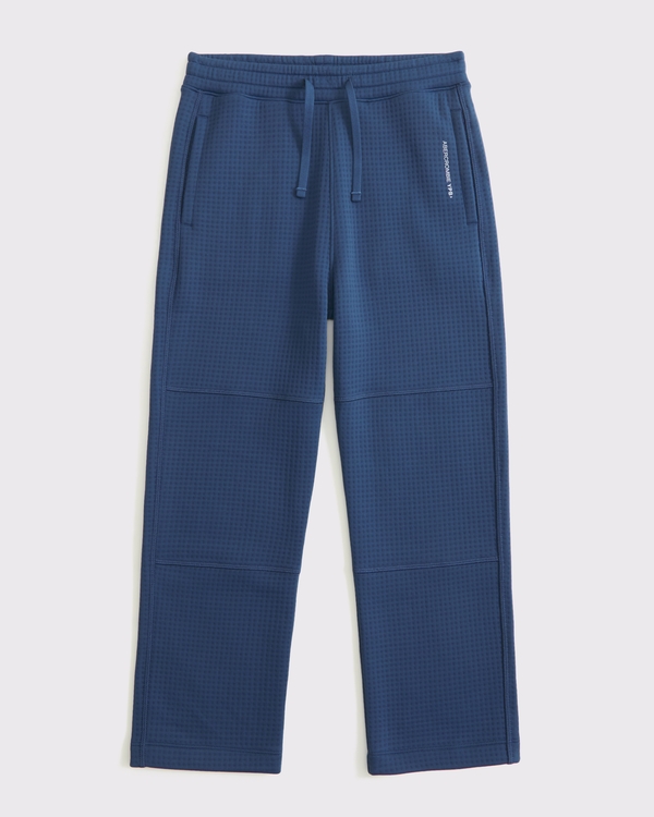 ypb textured open-hem sweatpants, Navy view 1