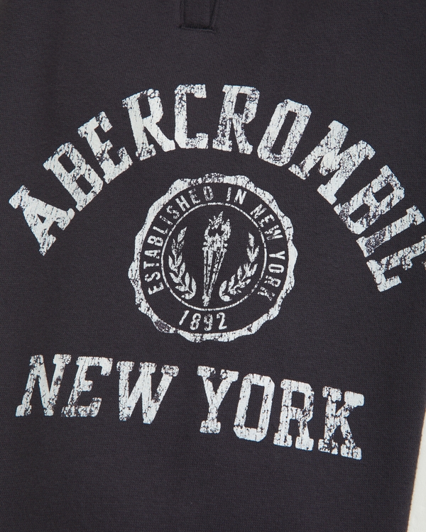 logo baggy open-hem sweatpants, Dark Gray view 2