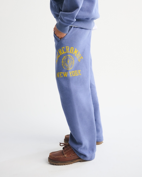 logo baggy open-hem sweatpants