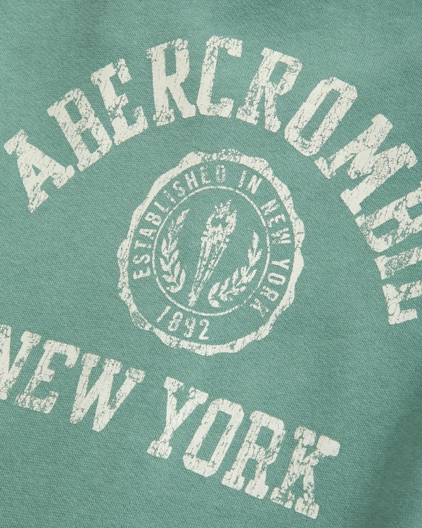 pantalones de chándal amplios con logo y dobladillo abierto, Verde view 2