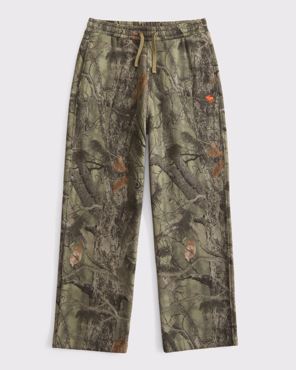 essential icon baggy open-hem sweatpants, Camo view 1