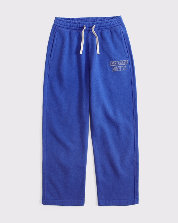 logo baggy open-hem sweatpant, Cobalt Blue view 1