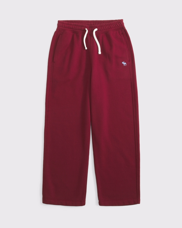 essential icon baggy open-hem sweatpant, Black Cherry view 1