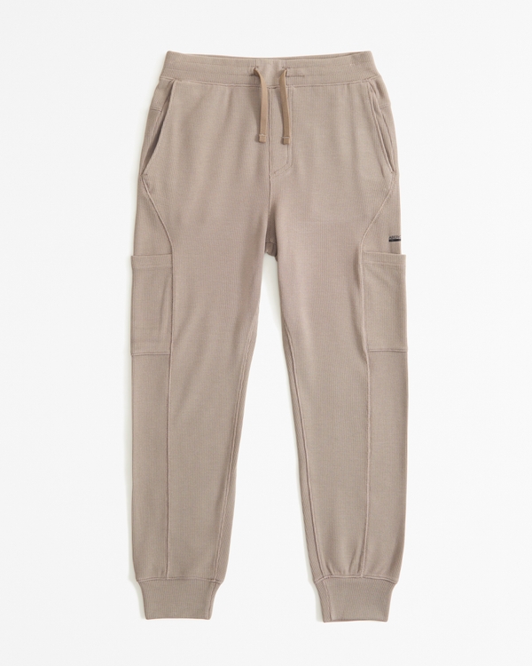 ypb active waffle logo joggers, Dusty Beige
