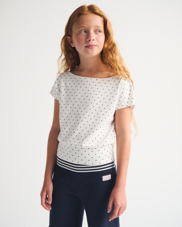 off-the-shoulder tee, White Dot view 1