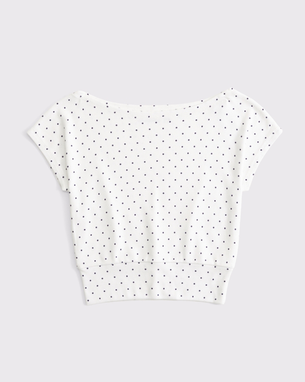 off-the-shoulder tee, White Dot view 2