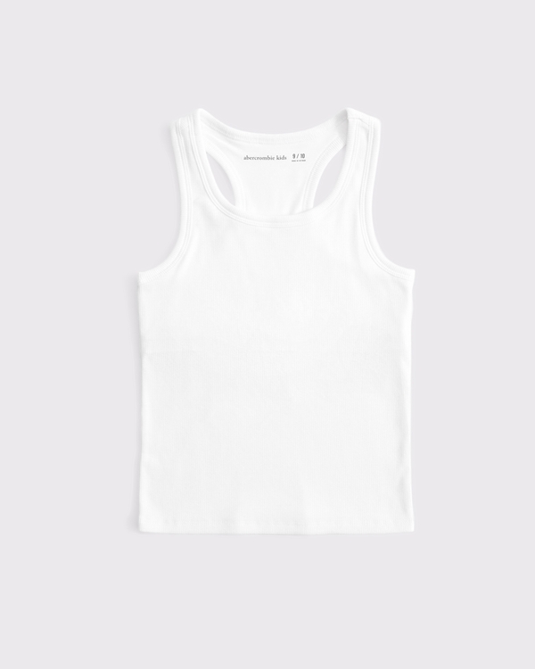 built-in bra racerback tank, White view 1
