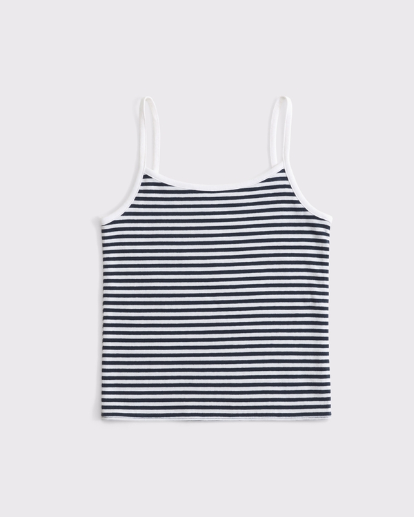reversible scoop neck cami, Navy Stripe view 1