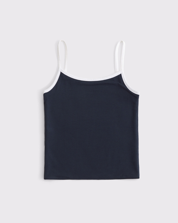 reversible scoop neck cami, Navy Stripe view 2