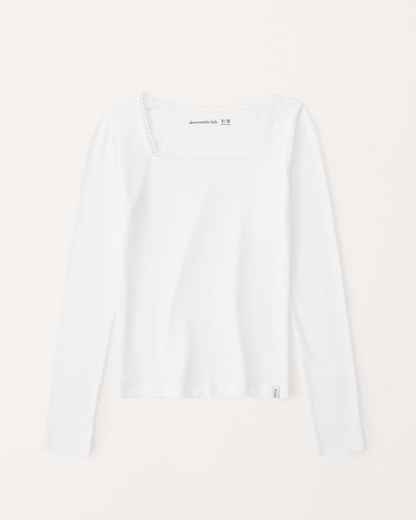 girls long-sleeve cozy henley tee, girls abercrombie girls