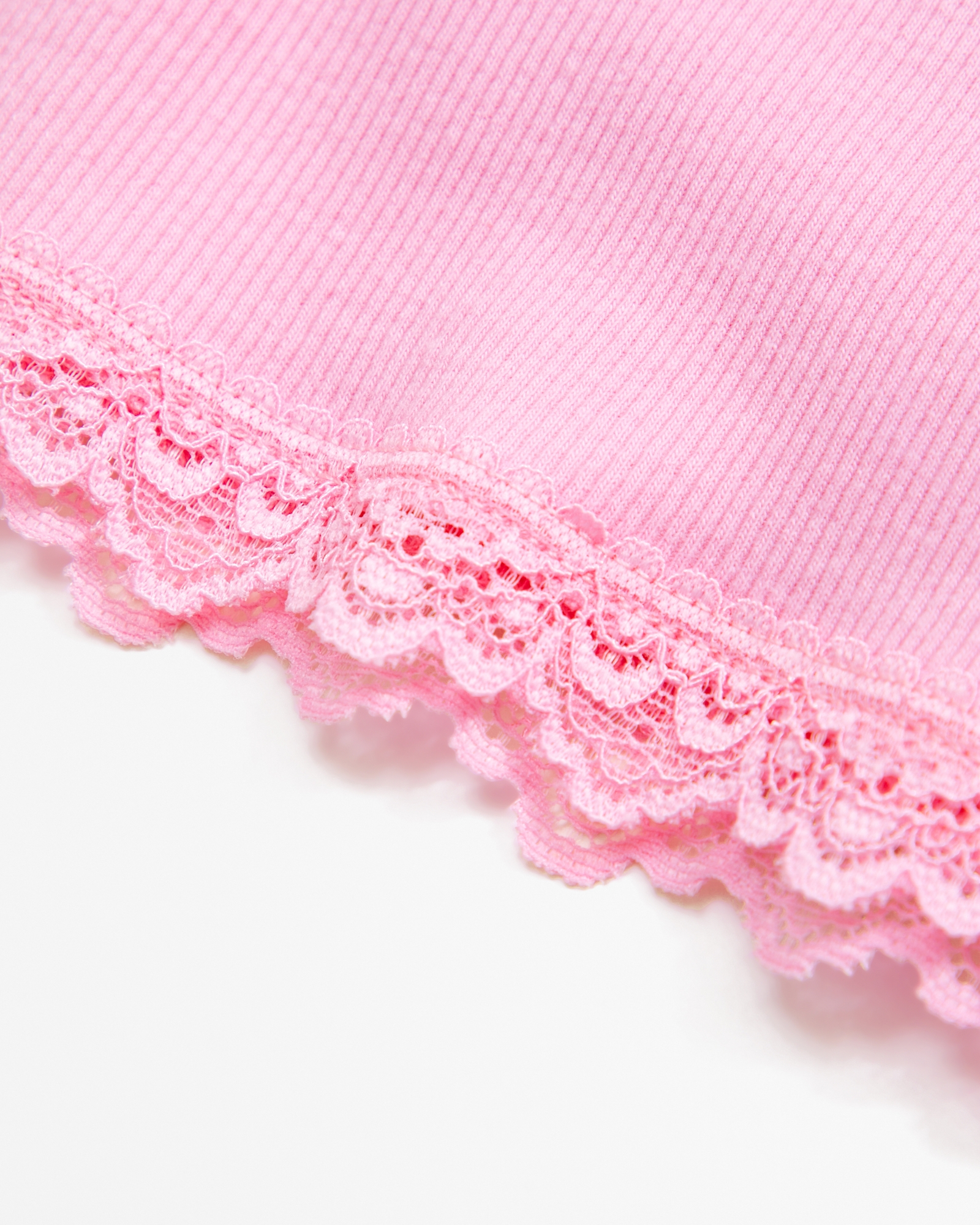 Baby Pink With Cherry Pattern W/ Baby Pink Trim Full Coverage Top