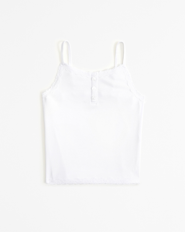  Feathers Girls Solid White Tagless Cami Super Soft