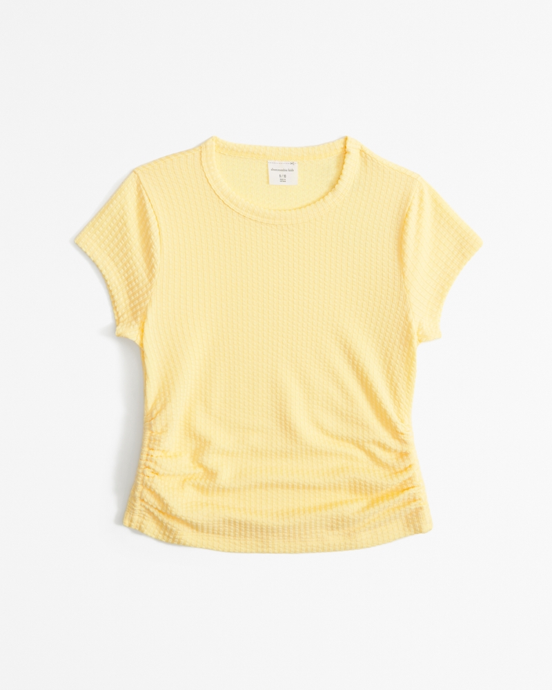 girls textured side ruched tee, girls girls search L2