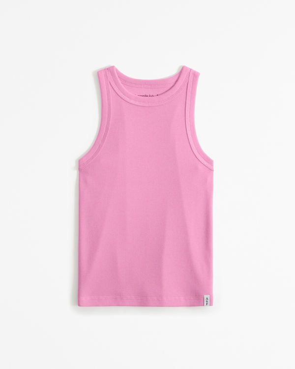 essential high-neck rib tank, Pink