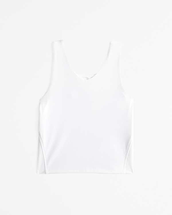 ypb cropped active tank, White