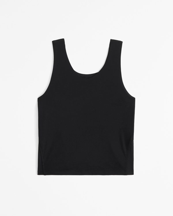 ypb cropped active tank, Black