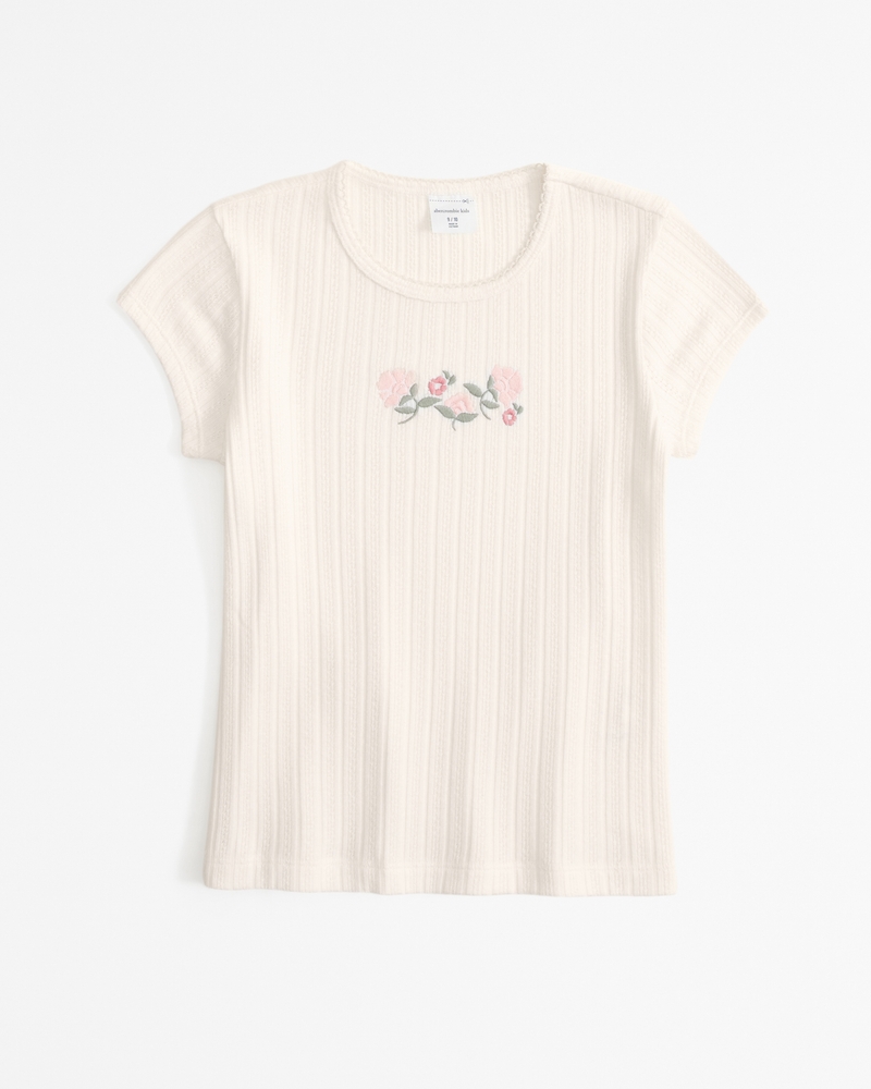 pointelle baby tee