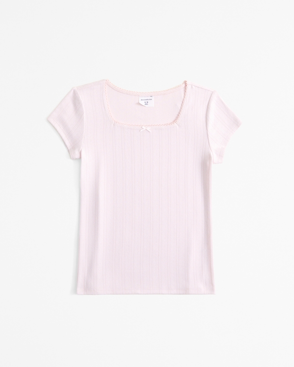 squareneck bow tee, Dusty Mauve