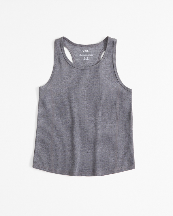 ypb cropped active rib tank, Grey