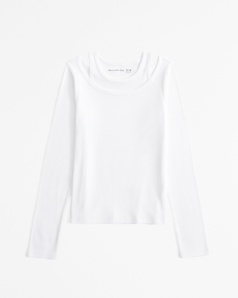 long-sleeve layerable rib tee