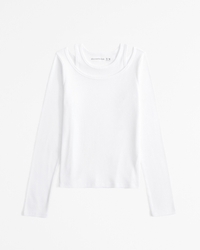 long-sleeve layerable rib tee