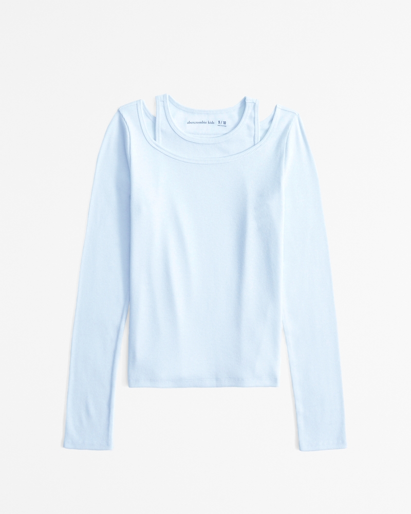 long-sleeve layerable rib tee