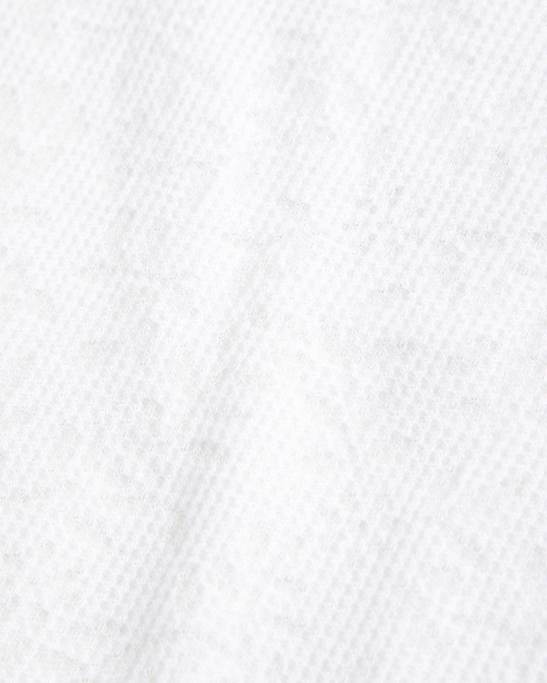 long-sleeve lace squareneck tee, Cream view 2