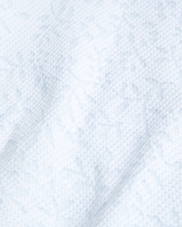 long-sleeve lace squareneck tee, Soft Blue view 2